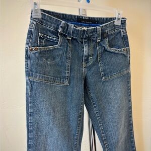 Calvin Klein Mid Rise Straight Leg Blue Jeans